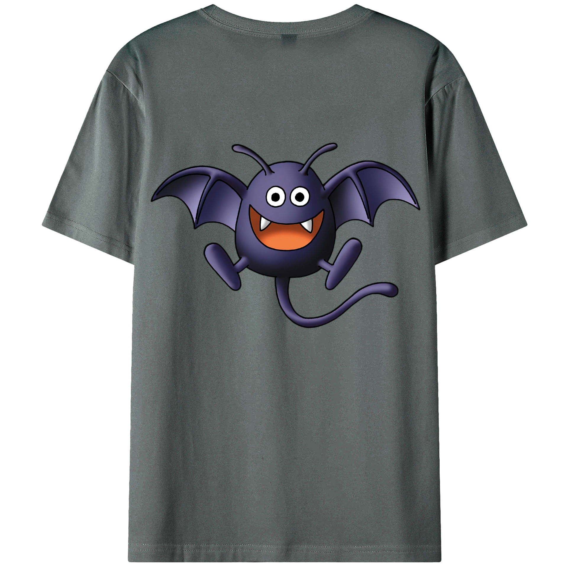 （画像用） ドラゴンクエスト Doragon Kuesuto Dragon Quest 綿100％ メンズ半袖Tシャツ（バックプリント） 通気性